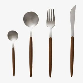 16-częściowy Zestaw Sztućców Ze Stali Nierdzewnej Monovar Chrome - Sklum