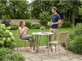 Plastowe krzesło TREGO, beżowe