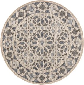 Okrągły wzorzysty dywan do ogrodu River