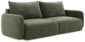 Zielona rozkładana/ze schowkiem sofa 238 cm Kalena – Makamii