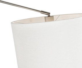 Inteligentna lampa wisząca stalowa z kloszem białym 35 cm w tym Wifi A60 - Blitz