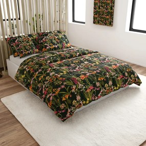 PrzytulneMieszkanie.pl PrzytulneMieszkanie.pl Pościel z mikrofibry MYSTIC GARDEN ciemnozielona Rozmiar pościeli: 2 szt 70 x 90 cm | 200 x 220 cm