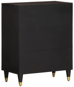Czarna dwudrzwiowa szafka na nóżkach - Rebex 19X