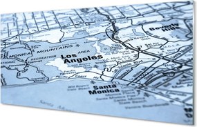 Szklany Panel Plan Miejskich Ulic