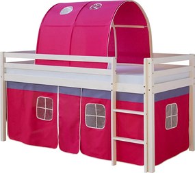 Łóżko piętrowe 90x200 cm Różowe