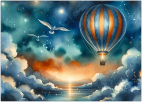 Obraz na szkle - Lot pod nocnym niebem (70x50 cm)