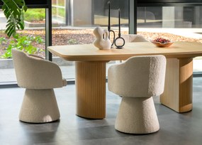 Stół rozkładany LINEA Dąb do Salonu Jadalni 200-300 x 110 x 76 cm, Owalny