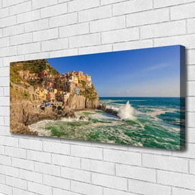 Fotoobraz na płótnie Skalisty Fiord nad Oceanem