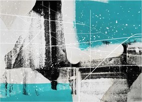 Obraz - Turkusowa abstrakcja (70x50 cm)