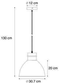 Lampa wisząca w stylu Rustykalny / Vintagem szara - Dory Nowoczesny Oswietlenie wewnetrzne