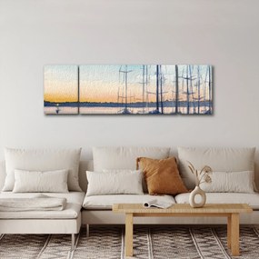 Obraz - Żeglarstwo, akwary (170x50 cm)