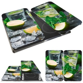 Zestaw 2 szklanych płyt ochronnych na kuchenkę Wenko Mojitos, 52x30 cm
