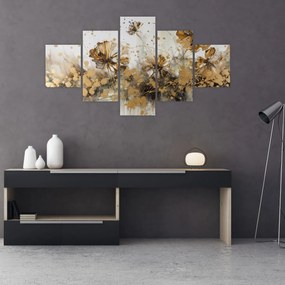 Obraz - Abstrakcyjny kwiatowy obraz (125x70 cm)