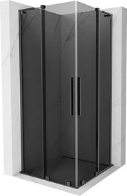 Mexen Velar L Duo kabina prysznicowa rozsuwana 90 x 90 cm, grafit, gun gray szczotkowany - 871-090-090-02-43-66