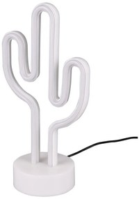 Biała lampa stołowa LED (wys. 29 cm) Cactus – Trio