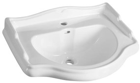 Biała ceramiczna umywalka 69x52 cm Retro – Sapho