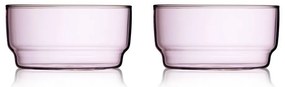 Różowe szklane miski zestaw 2 szt. 500 ml Torino – Lyngby Glas