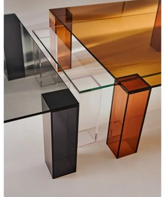Brązowy szklany stolik 85x85 cm Adularia – Kave Home