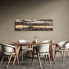 Obraz Zamku Praskiego o zmierzchu (170x50 cm)