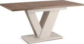 Stół Prostokątny Rozkładany CLARK 120-160 cm Orzech/Kaszmir Japandi