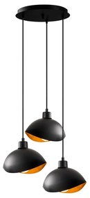 Czarna lampa wisząca z metalowym kloszem ø 50 cm Sivani – Opviq lights