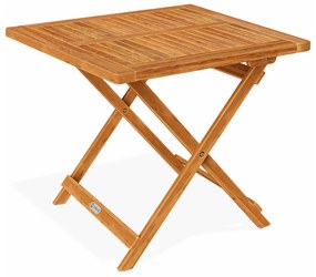 Casaria Drewniany stolik ALEK, 70x70x73cm, brązowa