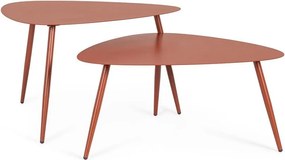 Stalowe stoliki ogrodowe zestaw 2 szt. 73,5x77,5 cm Yvonne – Bizzotto