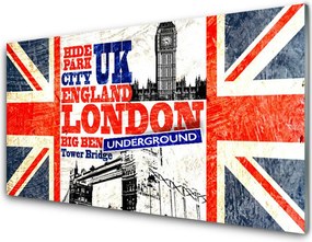 Dekor Szklany do Kuchni Brytyjska Flaga i Londyn
