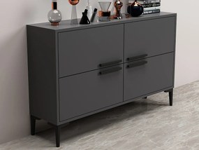 Stojak pod TV – 120 cm x 75 cm x 30 cm – Antracyt – Płyta MDF pokryta melaminą