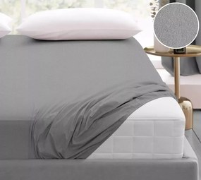 Prześcieradło z gumką frotte Bielbaw 140x200 stalowe GRENO