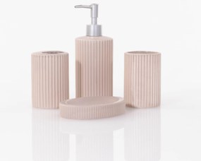 Zestaw ceramicznych akcesoriów łazienkowych, 4 elementy