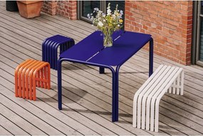 Beżowa metalowa ławka ogrodowa Nokk – noo.ma