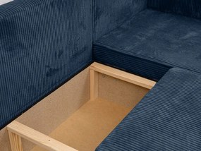 Rozkładana narożna sofa SMART COSARO granatowa, dwustronna + 2 poduszki GRATIS