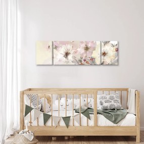 Obraz - Kwiaty malarstwo (170x50 cm)
