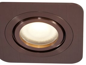 Zewnetrzna Zestaw 6 zaokrąglonych reflektorów wpuszczanych z ciemnego brązu GU10 50mm IP44 - Alberto Nowoczesny Oswietlenie zewnetrzne