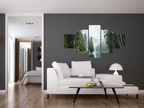 Obraz leśnego jeziora (125x70 cm)