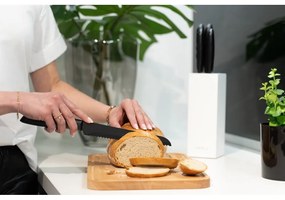 Zestaw 5 noży w białym stojaku Vialli Design Caro