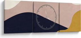 Obraz - Akwarelowe góry N⁰2 (z zegarem) (90x30 cm)
