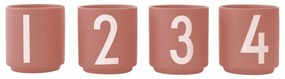 Porcelanowe świeczniki zestaw 4 szt. Mini – Design Letters