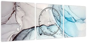 Obraz abstrakcji (z zegarem) (90x30 cm)