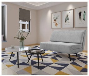 Jasnoszara sztruksowa rozkładana sofa 140 cm Mallory – Støraa