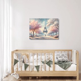 Obraz na szkle – Wiosna w Paryżu (70x50 cm)