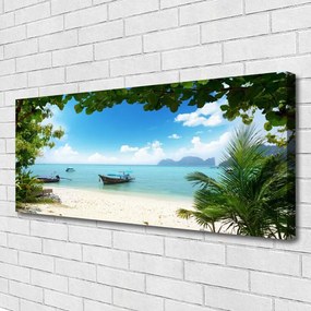 Obraz na płótnie Samotny Rejs o Zachodzie