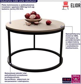 Kaszmirowy nowoczesny okrągły stolik kawowy do salonu S4-A50