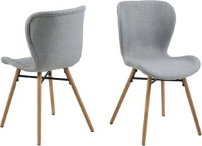 Zestaw 2 jasnoszarych krzeseł Actona Batilda