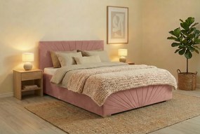 Łóżko OLEG 140x200 cm Różowy Bez materaca