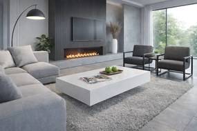 Niski stolik kawowy Pixel 90x60 cm, kolor biały połysk