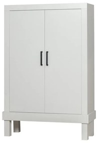 Jasnoszara szafka z litego drewna sosnowego 107x160 cm Bonk – Basiclabel
