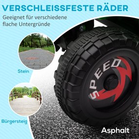 HOMCOM Quad elektryczny dla dzieci 6V Zielony samochód z przyczepką metalową Atrakcyjna zabawka | Aosom PL