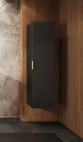 Słupek łazienkowy ryflowany FLOW 136 cm czarny